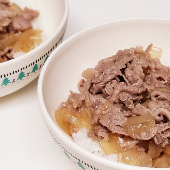 オーソドックスな国産和牛の牛丼 レシピ 作り方 By Janbo 楽天レシピ